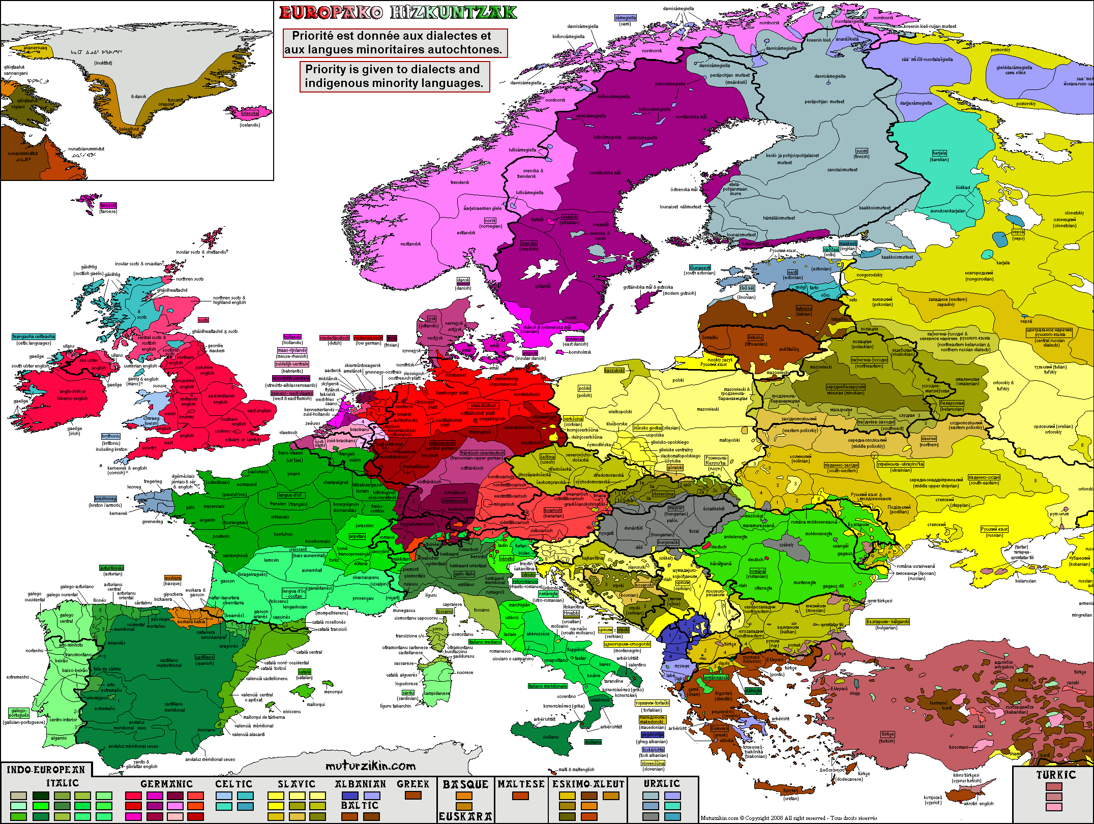 [OS] Detailed map of the languages spoken in Europe [2151×1621] r/MapPorn
