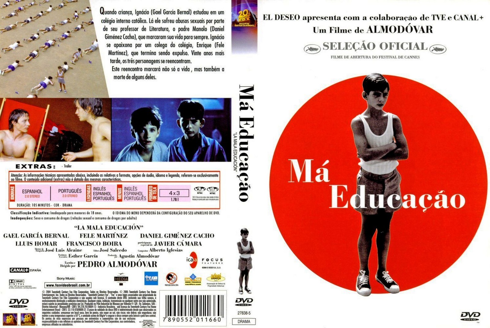 Má educação capa DVD0