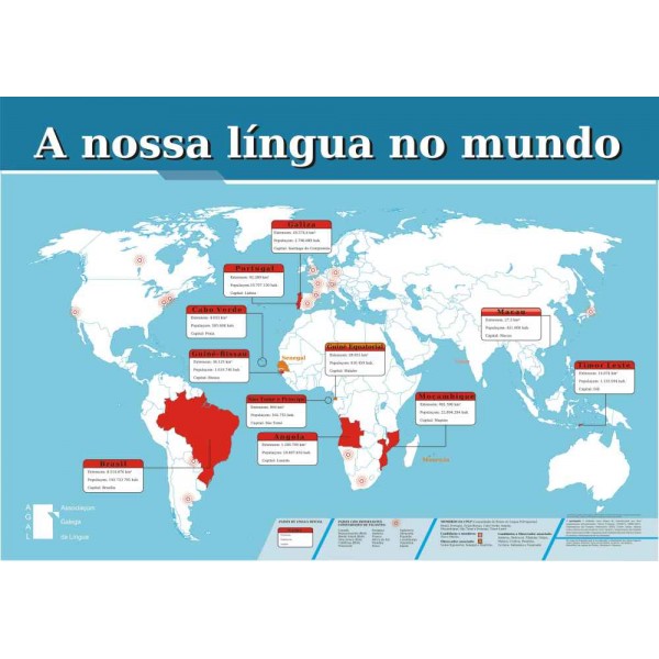 mapa a nossa lingua no mundo